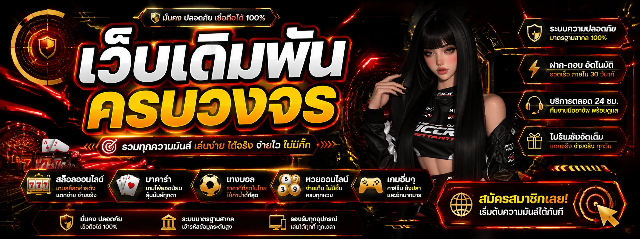 หน้าจอเว็บ RYU789 สล็อตเว็บตรงพร้อมเมนูสมัครและเข้าสู่ระบบ